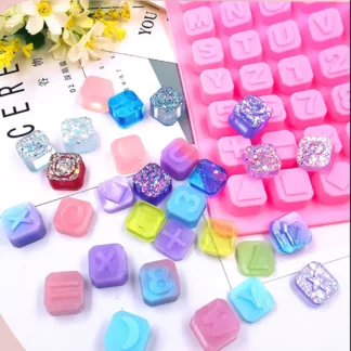 silicone alphabet letter cake mold – 26 english letters chocolate, candy & ice cube diy tray | wizluxehome