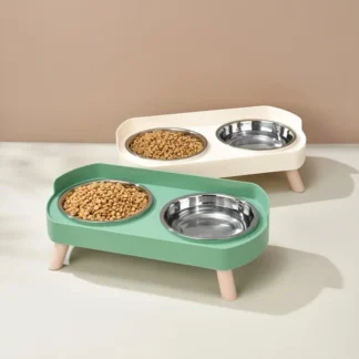 15° Luxury Tilted Cat & Dog Bowls – Anti‑Vomiting Smart Design | WizLuxeHome